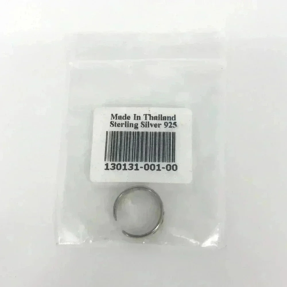 925 TOE RING XS STAMPED STERLING SILVER FOOT PRINTS BEACH INSPIRED - Picture 4 of 10